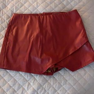 Leather Skort